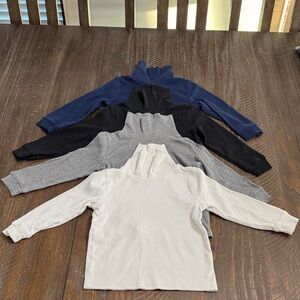 Carter's Kids Long-Sleeve Turtleneck Tees in White, Gray, Black & Blue